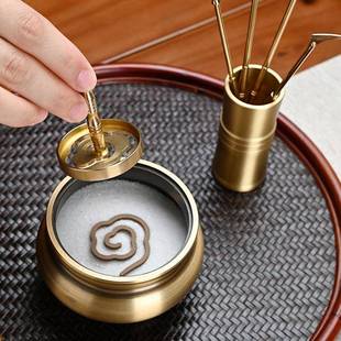 香黄括铜打压香篆工具入无品牌/门套装香香印香铲勺灰香筷香薰炉