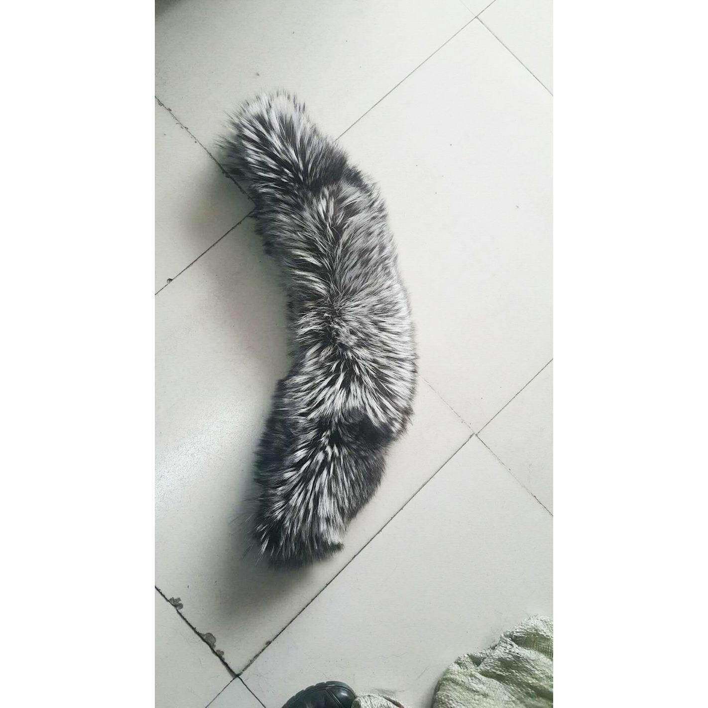 九狐工KBB厂可订货狐狸毛皮领毛子大超毛草领白色狐狸毛领条