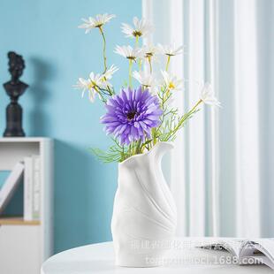 花瓶摆件陶瓷花瓶高客级感法式用简HYHP约厅花玫瑰插花郁金香专花