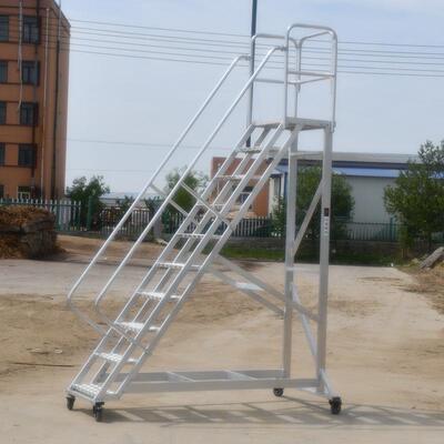 厂家直供定台制合金铝移动安全工作车间仓库货架XLP登高平梯取样