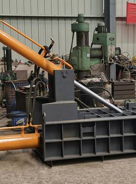 式小金属块TSX卧机铁销废铁铝销易拉型罐油压桶打包压块机