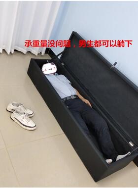 9QX凳C长条沙发凳藏装实体娃320娃女友收纳箱物娃娃储收箱子带锁