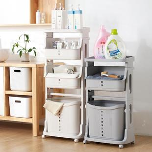 特大号多层脏衣篮浴室脏衣篓卫生间放衣服置物架落地小推车收纳架