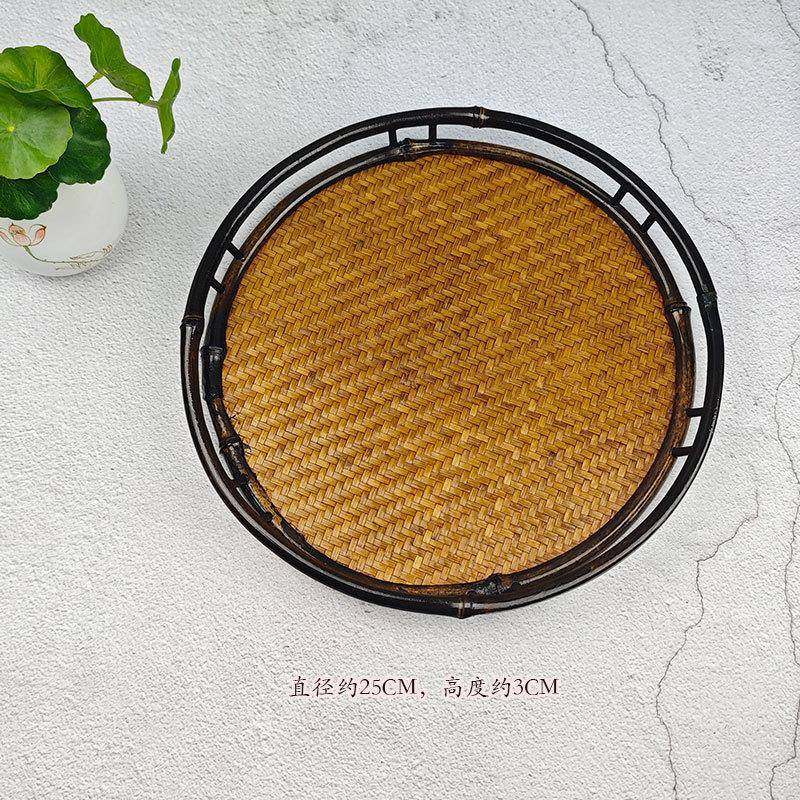 竹茶盘办公生活简约款便携式竹编茶盘干泡台复古中式果盘影视摆件,机械设备,其他机械设备,淘宝优惠券,粉丝福利购,淘宝优惠卷