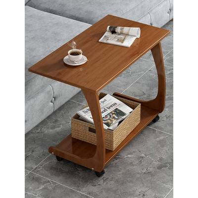 实木沙柜发几迷你小桌子茶几简约现代边客厅动边可移床头CCLBJ方