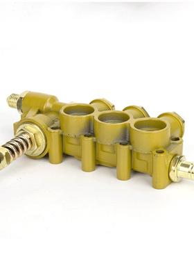 贲华园高压清洗L机33233Q280型洗车机洗车泵座配气室铝块铝泵总件