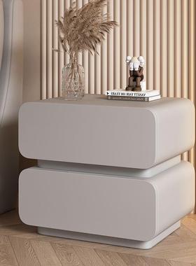 现代木简约床头柜30145奶油风简现代实意式收纳柜卧室高感一约体