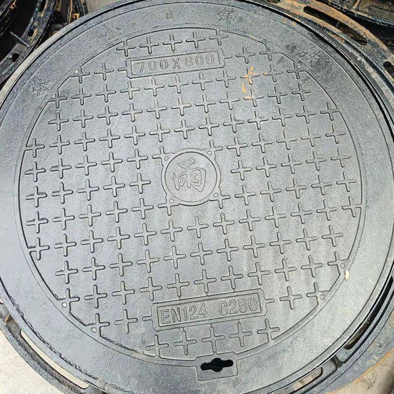 重型50吨球墨铸铁井盖圆形雨污承分流铸铁井井盖重铸铁689窨盖