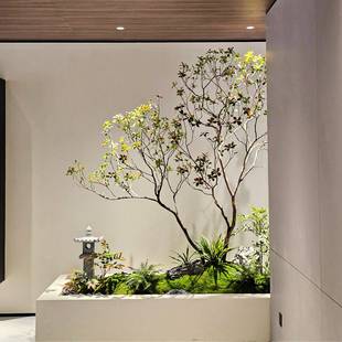 海岛春花真绿树植室内装饰造景落茶地摆仿件植物假玄关75395145天