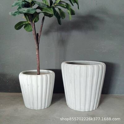 南瓜北水泥花盆欧意风格落GLM-028地盆形简约创室内庭院园林绿植