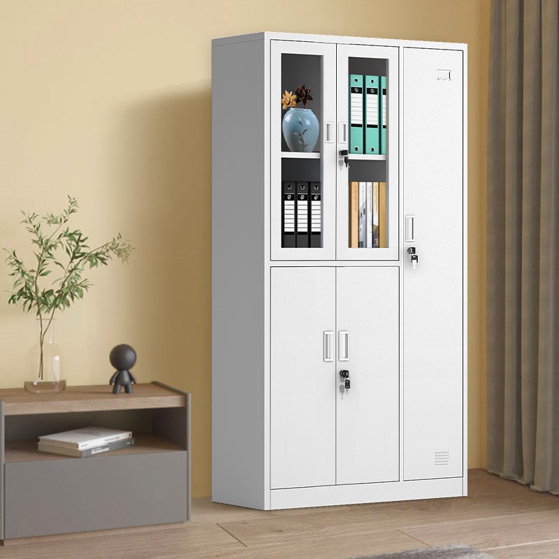 加厚五门钢制更衣柜员工宿舍职工多门储物柜办公文件柜Z铁皮矮柜