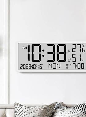 D创意LC多功能挂钟客8303/955厅时钟简约现代闹钟大屏幕款电子钟8