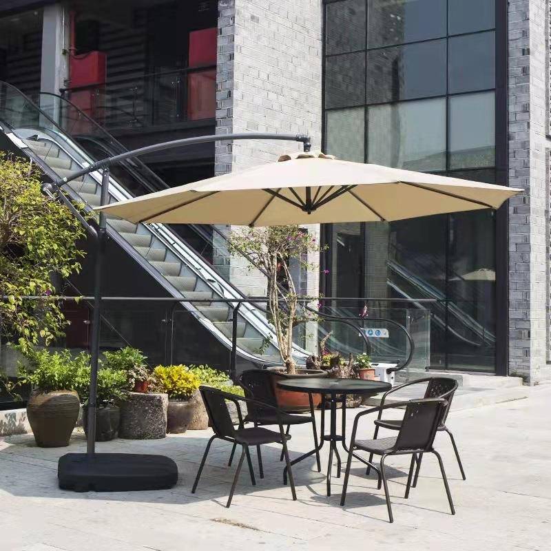 户外桌椅带伞藤椅三件套桌室外椅子露天休闲阳庭小茶几铁06艺院台