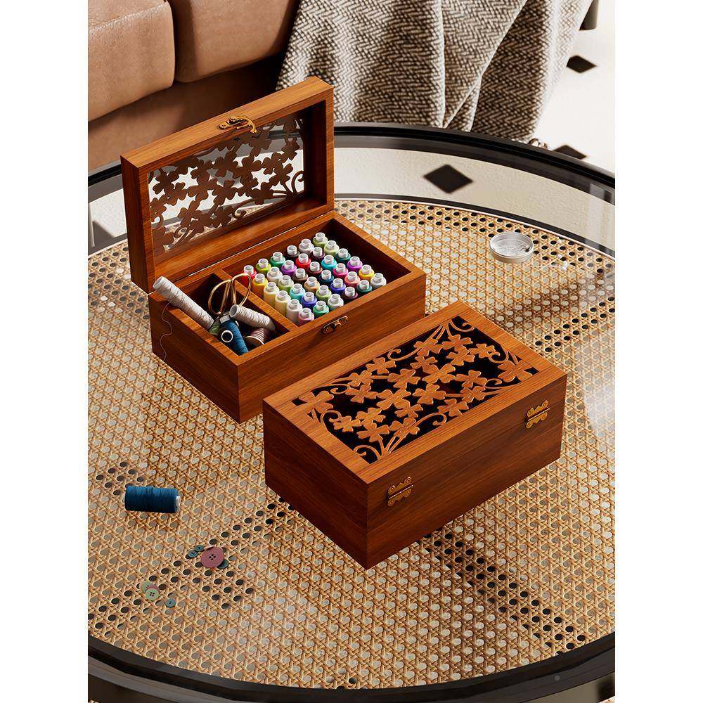 实?古木家用针线盒套装缝纫工Fh(h(b*@手工d复iy多功能针线具收纳,居家布艺,针,淘宝优惠券,粉丝福利购,淘宝优惠卷