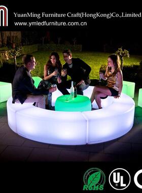 发现货LE发光沙LE控D七彩遥YM-ST604沙发酒吧KTVLEDD组合发光凳酒