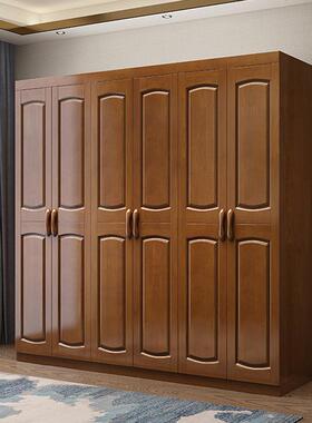 实木衣约柜中式ZON家用卧室收简六经济型三四五对开门衣橱纳储物