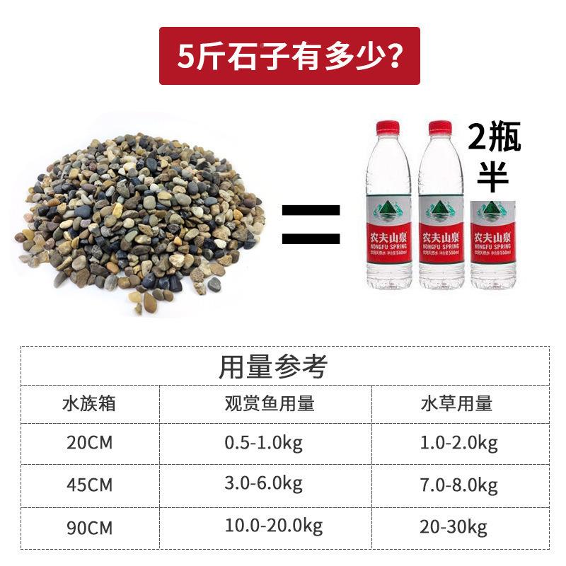 流石鹅石雨花石小石子鱼溪缸过栽滤水族箱铺底造景花卵459盆砂石