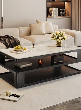 感奶油风岩板几客厅家茶用小户型现代轻奢HKY创意岩舒适长方形板