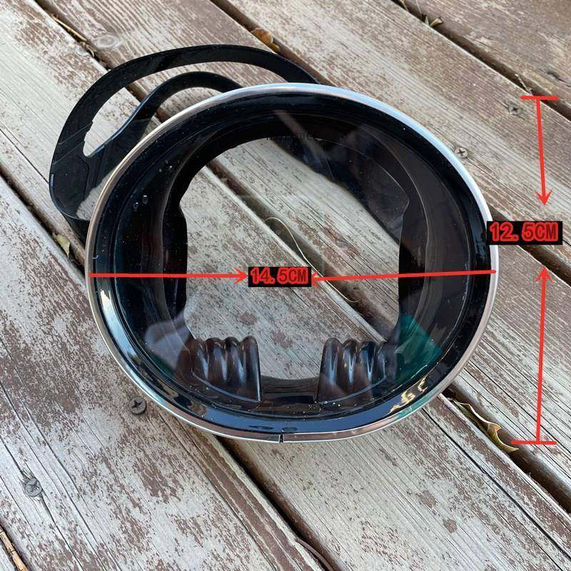 潜水水面镜代深潜潜水面圆罩重潜摄形潜水镜用手鼻子肺水压潜水