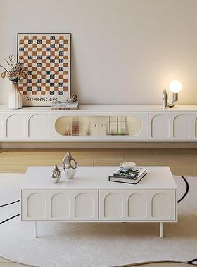 式奶油2风几电视柜066130茶法25新款高端小户型客厅家用收纳储物