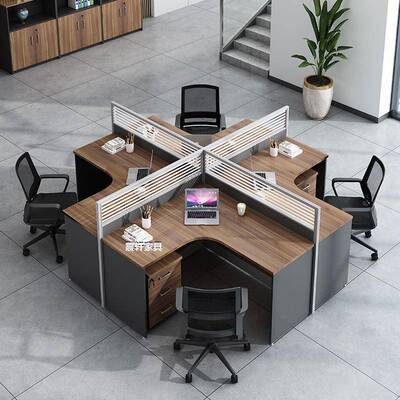 上海办具公家698563-0办公桌屏风板挡卡座简约屏风工位职桌椅4人