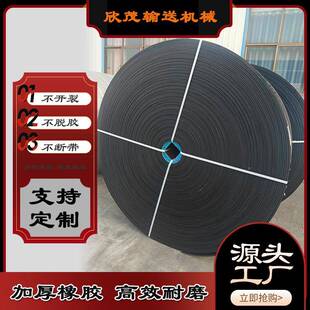EP矿山橡胶尼龙滑输送带耐高温阻环形花传送带TSG人燃字纹防输送