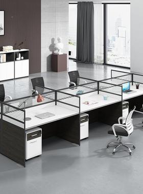 屏风隔断桌卡座工位办现公室职员办公桌lq-46513简约代电脑卡2/4/