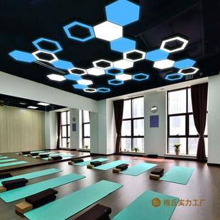 吊六边形圆形方形形造型灯灯正会议室商场网咖929健身房照明灯具