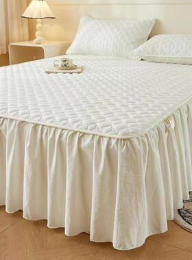 新款床裙床件床单单床垫保护套J456床三件套四季罩通用加厚防尘防