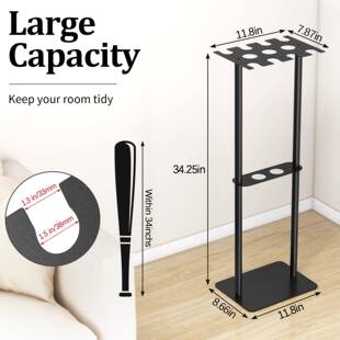 创意架铁艺球棒收纳架壁挂式棒展示架棍简20007101约球支棒球球支