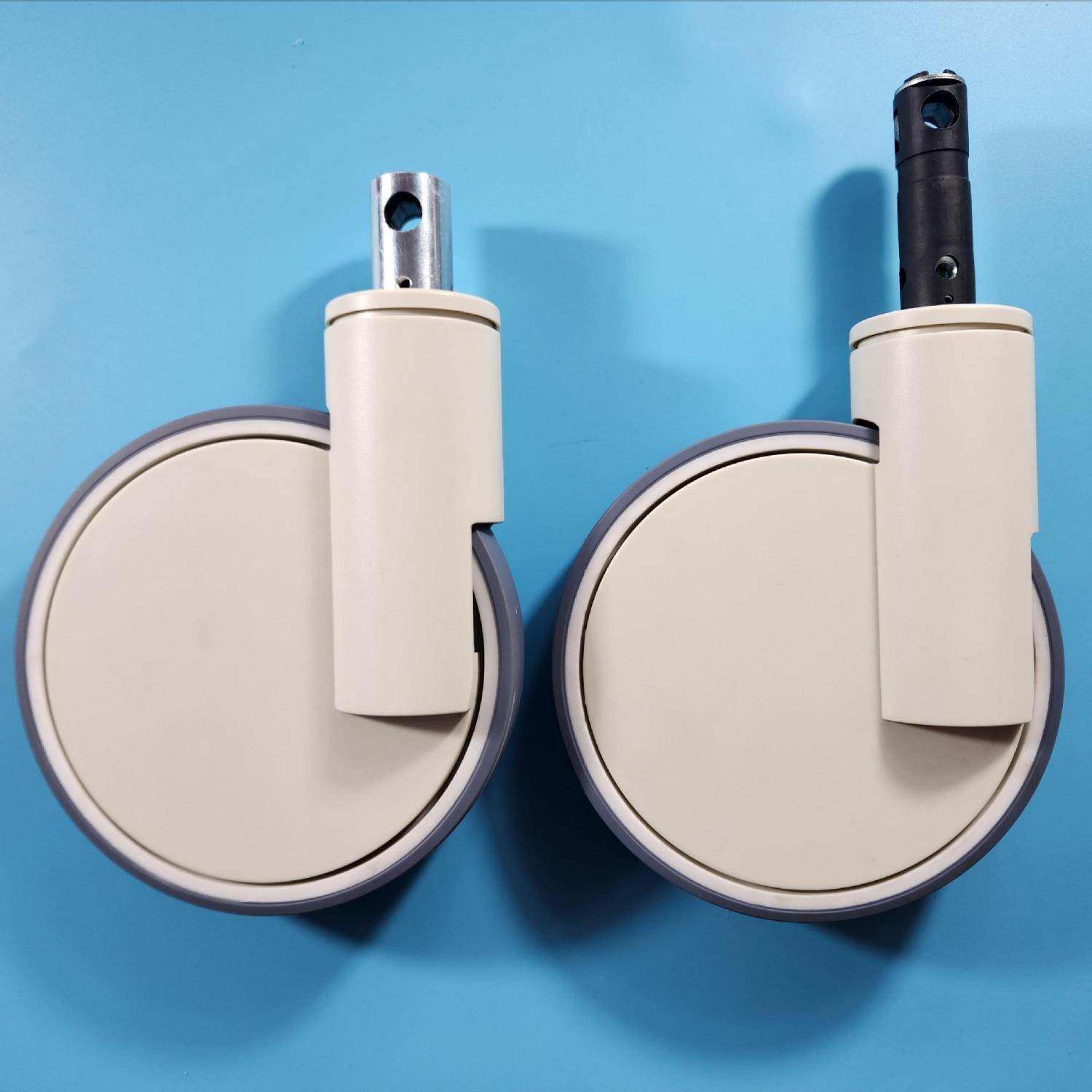 873万向轮带刹轴音车大全实心静轮中控轮病床单脚轮带轮子4568寸