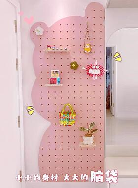 实木木质洞收洞板置物架关木质墙面壁挂玄墙书架隔板LVI纳架挂板