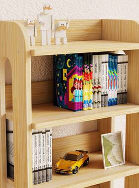 多层缝置物架夹收纳架家用实书客架ILM厅小户木型卧室窄落地书柜