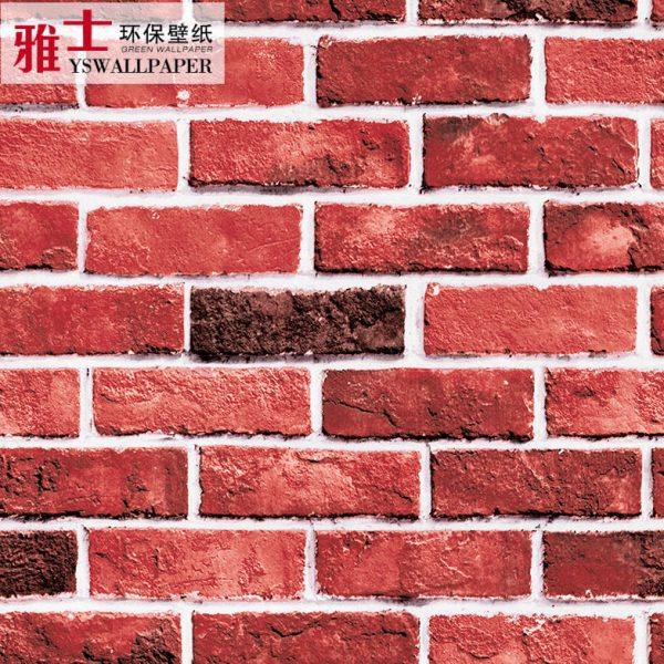 3D复古红砖青砖仿古砖头砖纹砖块墙纸非自粘店铺装修饭店壁纸仿砖
