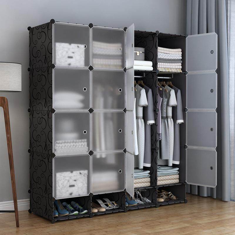 简易衣柜布组装经济型房塑料成人实木布艺租家收用#储ZEX物衣橱纳