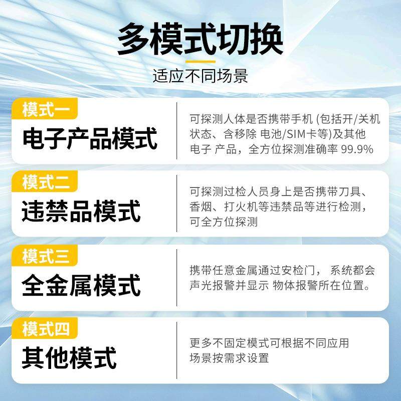 智能大手机探测门多种模式超屏保幕工厂学能校密单位智CVM温感安