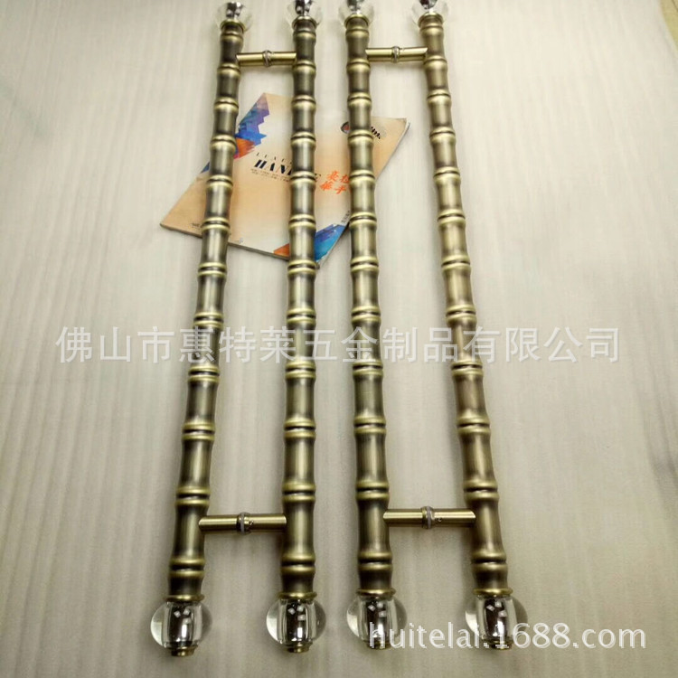 轻奢亚克力水晶方形拉手玻璃门大拉手商场大门单孔透明豪华门拉手