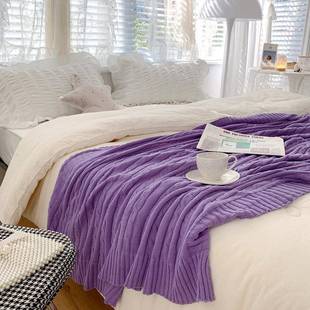 织全棉毯纯毛巾毯被针毛毯办公室夏季午睡针单双织人盖2021113毯