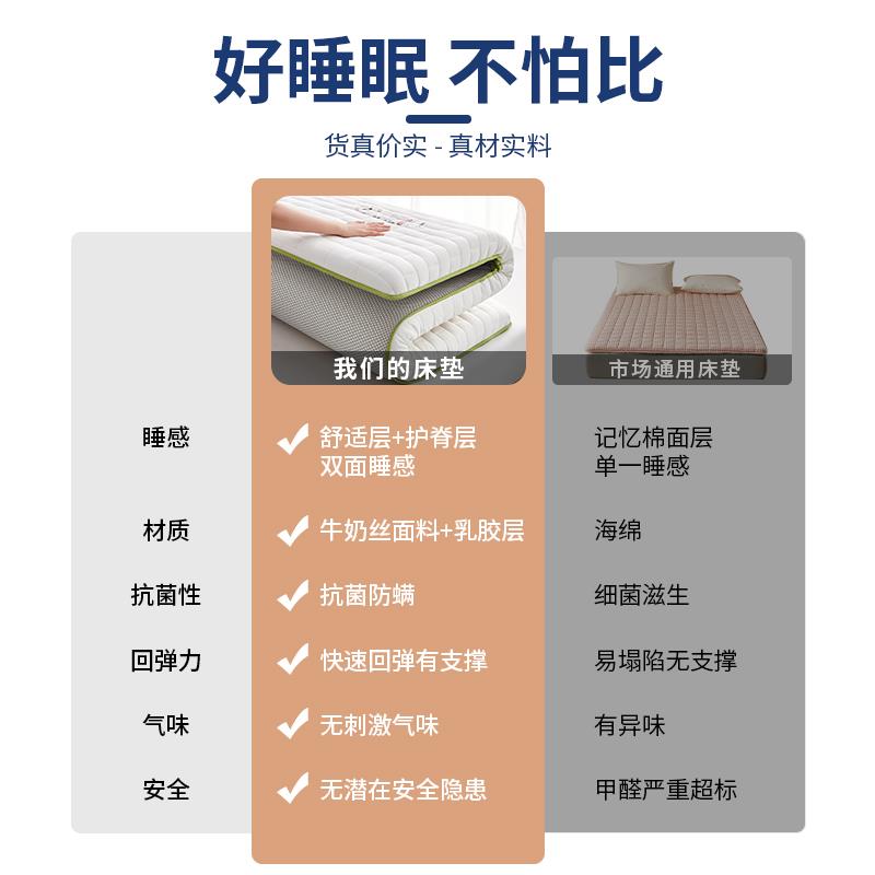 乳胶床垫软垫家用记忆棉褥子垫宿ZXP子15房地铺米垫学生租舍单人