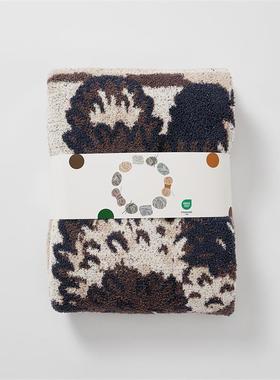 卡通外大眼猫半绒针织毯沙发盖毯54343披肩毛毯边野餐户软装搭配