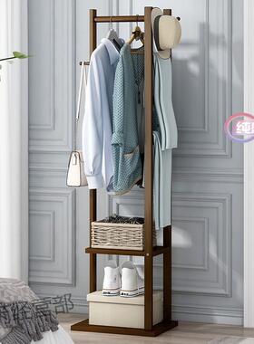 简易衣架地帽室便捷衣架实落木卧进XSK门玄关挂衣服架子多功能置