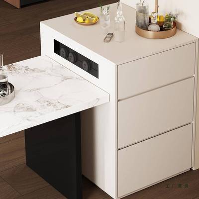 蜂窝PXV铝合金小岛台单柜窄岛台餐一柜厨房移动单独中体岛导桌台