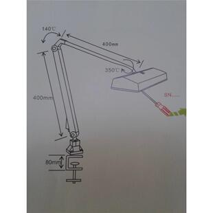 利查华达双支8WMT-613MT-613衣车机械用工作式台灯LED夹式检台灯