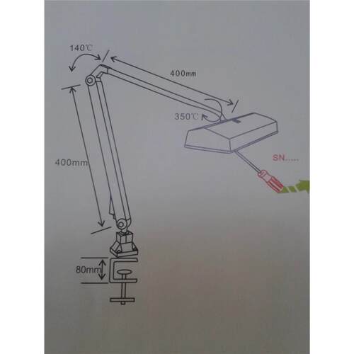利查华达双支8WMT-613MT-613衣车机械用工作式台灯LED夹式检台灯