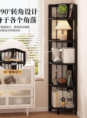 多层转角边置物架奶油风角柜沙发柜SYU客物厅墙角储柜家纳用拐角