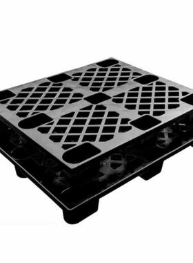 防VEX电塑2料卡板110网格胶托塑盘仓库黑色地台垫九脚叉车静栈板