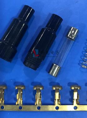 6壳×30螺旋保险管黑色外尼龙保险NXC壳外壳连接器1000套