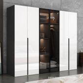 衣柜家用卧室现代约轻玻璃门衣柜简亮光衣帽间PDD10126户型组小合