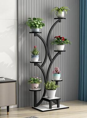 室内花架落子客厅地式金单个置物架简约现代意ILJ网创红多肉花盆
