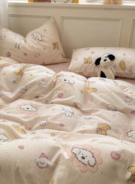 品A类母婴级mzx20250双层纱床上四件套棉全纯棉通儿童卡被套床单